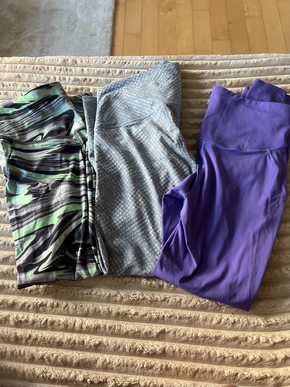 lululemon athletica Women's Leggings Trio - Purple, blue & Green Print
